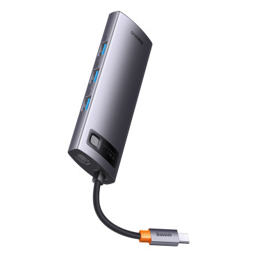 STARJOY HUB 8IN1 USB-C 3XUSB HDMI RJ45 SD og TF PD-kortleser