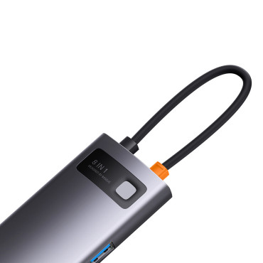 Starjoy Hub 8In1 USB-C 3xUSB HDMI RJ45 SD och TF PD-kortläsare