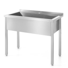 Table with a swimming pool with a one-chamber sink steel for kitchen 80x60cm - Hendi 811825