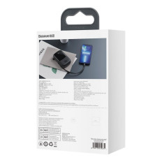 PowerBank ar ātru iekraušanu 20000mAh 20W QC-PD-SCP-FCP iPhone Zibens melns kabelis