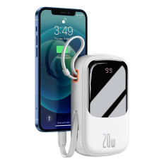 PowerBank s hitro nalaganjem 20000Mah 20W QC-PD-SCP-FCP iPhone Lightning Cable White