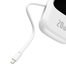 Powerbank gyors betöltéssel 20000mah 20w QC-PD-SCP-FCP iPhone villámkábel fehér
