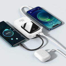 Powerbank s brzim učitavanjem 20000Mah 20W QC-PD-SCP-FCP iPhone Lightning Cable White