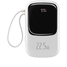 POWERBANK su greitu pakrovimu 20000mAh 22.5W QC-PD-SCP-FCP USB-C kabelis baltas