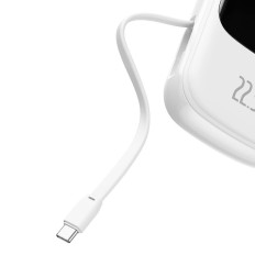 POWERBANK su greitu pakrovimu 20000mAh 22.5W QC-PD-SCP-FCP USB-C kabelis baltas