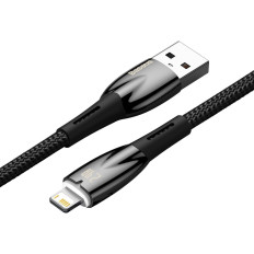 Glimmer serija USB-A kabel iPhone Lightning 480MB-S 2.4A 2M črna