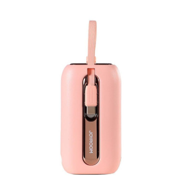 Powerbank 10000mah Série colorée 22.5W avec câbles USB-C et iPhone lightning rose