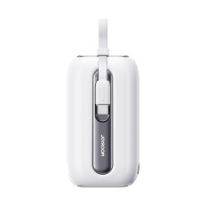 PowerBank 10000mAh krāsains sērija 22.5W ar USB-C kabeļiem un iPhone zibens balts