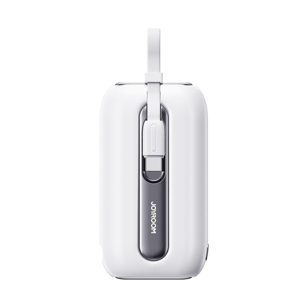 PowerBank 10000mAh Barvita serija 22.5W z USB-C kabli in iPhone Strela bela