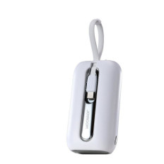 Powerbank 10000mAh Serie colorata 22.5W con cavi USB-C e iPhone Lightning White