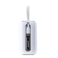 PowerBank 10000mAh krāsains sērija 22.5W ar USB-C kabeļiem un iPhone zibens balts