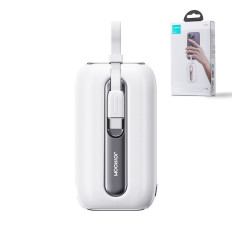 PowerBank 10000mAh Barvita serija 22.5W z USB-C kabli in iPhone Strela bela