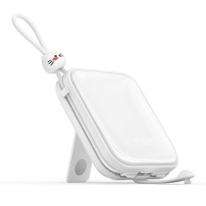 PowerBank med et USB-C-kabelkabel og iPhone Lightning Cutie Series 10000mAh 22.5w White