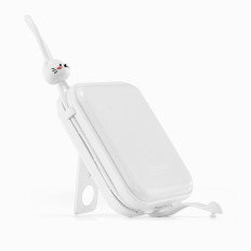 PowerBank med et USB-C-kabelkabel og iPhone Lightning Cutie Series 10000mAh 22.5w White