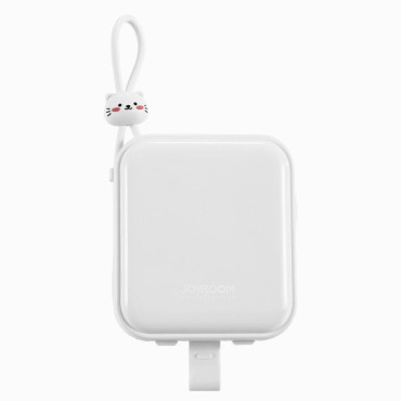 PowerBank med et USB-C-kabelkabel og iPhone Lightning Cutie Series 10000mAh 22.5w White