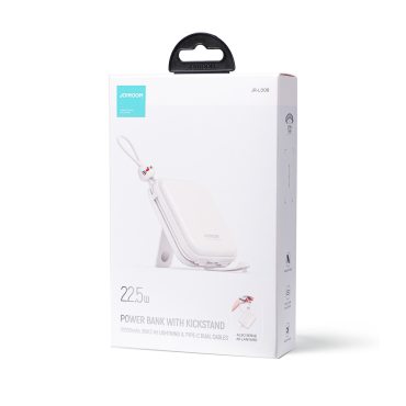 PowerBank med et USB-C-kabelkabel og iPhone Lightning Cutie Series 10000mAh 22.5w White