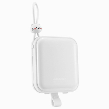 PowerBank med et USB-C-kabelkabel og iPhone Lightning Cutie Series 10000mAh 22.5w White