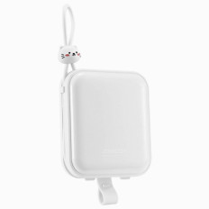 PowerBank med et USB-C-kabelkabel og iPhone Lightning Cutie Series 10000mAh 22.5w White