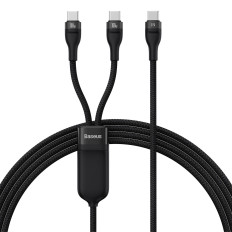 Kabel Flash Kabel Flash Series 2in1 USB-C 2XUSB-C 100W 1.5m sort
