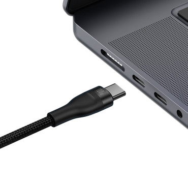 Kabel-Flash-Kabel-Flash-Serie 2in1 USB-C 2XUSB-C 100W 1.5m Schwarz