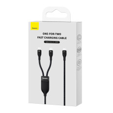 Kabel-Flash-Kabel-Flash-Serie 2in1 USB-C 2XUSB-C 100W 1.5m Schwarz