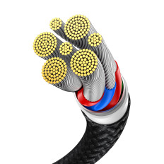 Kabel-Flash-Kabel-Flash-Serie 2in1 USB-C 2XUSB-C 100W 1.5m Schwarz