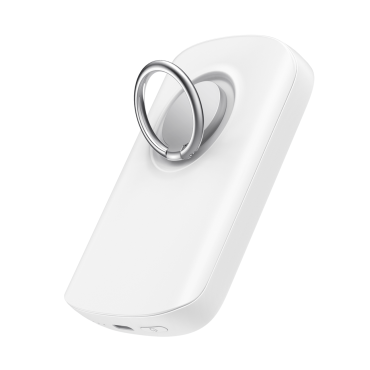 Powerbank con il caricatore di induzione dell'anello con il supporto fino a 6000 mAh 20w bianco