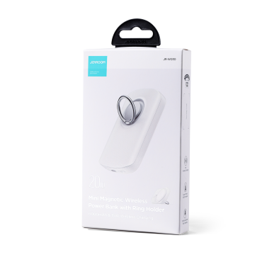 Powerbank con il caricatore di induzione dell'anello con il supporto fino a 6000 mAh 20w bianco