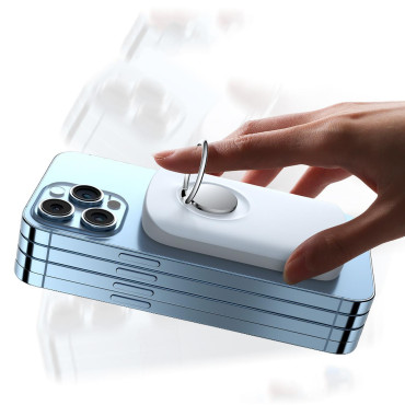 Powerbank με τον φορτότη επαγωγής δακτυλίου με το Stand Up to6000mah 20w White
