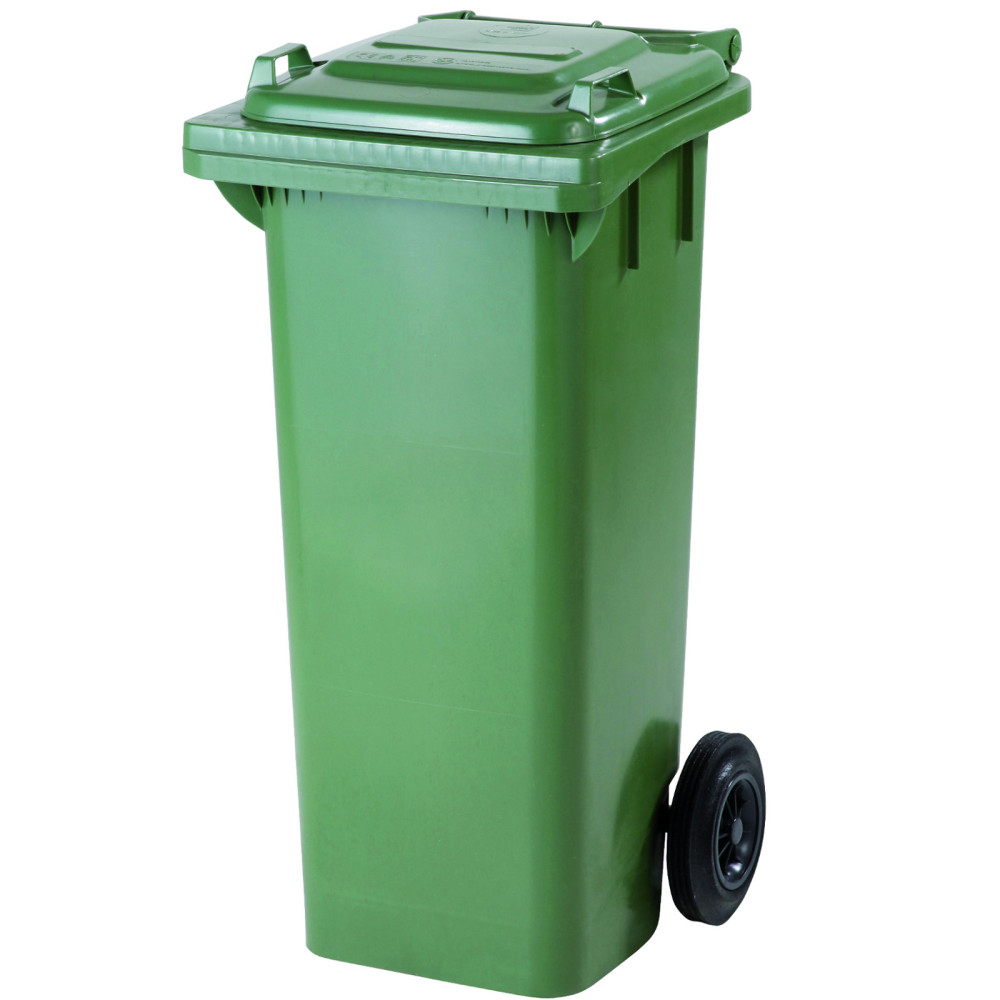 Container Basket for garbage waste MEPPLAST 80L Green