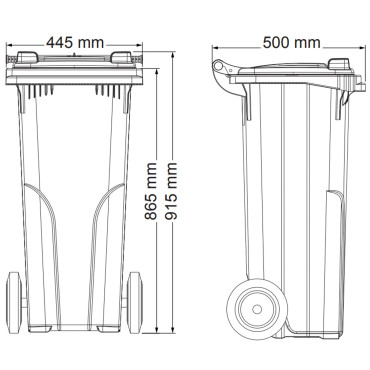 Behälterkorb für Müllabfälle. Europlast 80l schwarz