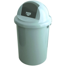 Δοχείο σκουπιδιών δοχείου με καρφίτσα flip char gray 90l