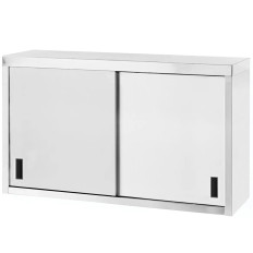 Mueble de acero colgante de pared para cocina con puertas delgadas 100x60x30cm - Hendi 811207