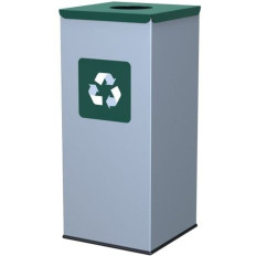 Metal bin za 30x30x70cm 60L staklena segregacija stakla - zeleni pokrivač