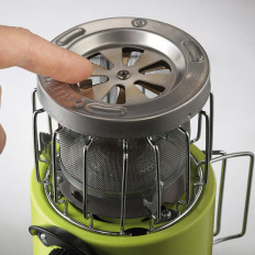 2in1 turisztikai tűzhely, amely radiátorral gázkazettákkal rendelkezik MEVA Vatop