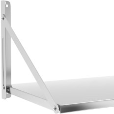 Wall-Sealed Catering Plank Opvouwbaar roestvrij staal tot 40 kg 60 x 45 cm