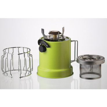 2in1 fogão turístico com um radiador para cartuchos de gás MEVA Vatop