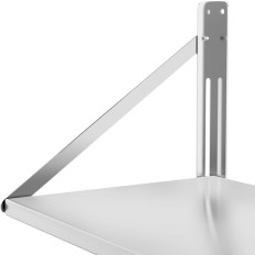 Wall-Sealed Catering Plank Opvouwbaar roestvrij staal tot 40 kg 60 x 45 cm