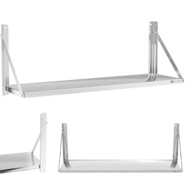 Aço inoxidável dobrável da parede da parede da restauração com até 40 kg 120 x 30 cm