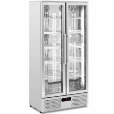 Ψυγείο Μπουκάλι για ποτά 2 πόρτας Τζάμια 458 L 295 W - Silver