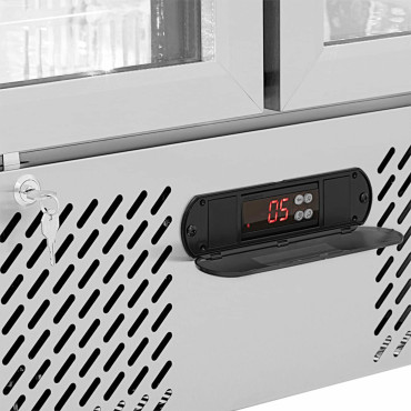 Bouteille de réfrigérateur pour boissons à 2 portes vitrées 458 L 295 W - Argent