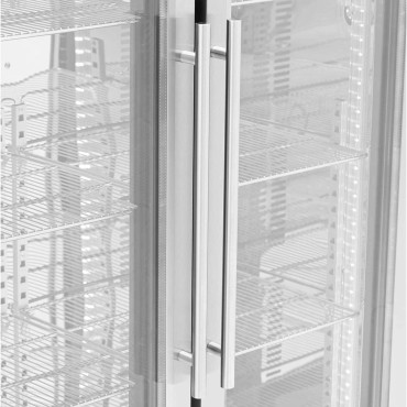 Kylskåpflaska för 2-dörrdrycker glaserade 458 L 295 W - Silver