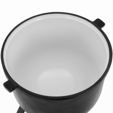 Kociołek čuguna pot emalju cīnītājs ar vāku virs ugunskura 4 l