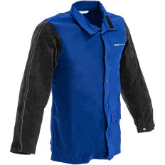 Aizsargājoša metināšanas jaka ar dubultu Bowing Black Blue - Size XL