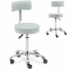 Silla Taburete Cosmetic Hoker con respaldo en las ruedas de hasta 150 kg pozos Pistacho
