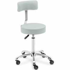 Sedia Sgabello Custodia cosmetica con schienale su ruote fino a 150 kg Wells Pistacchio