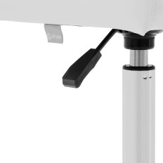 Sedia da sgabello cosmetico con schienale fino a 150 kg ilanz bianco