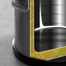 Thermische containerstaalthermos voor het transport van 10L-voedsel - Hendi 710104