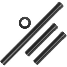 Een reeks schoorsteenpijpen voor een koolstalen pelletkachel. 80 mm