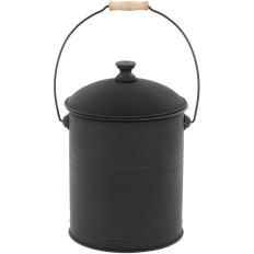 A bucket for metal ash with a lid and a handle 14 L